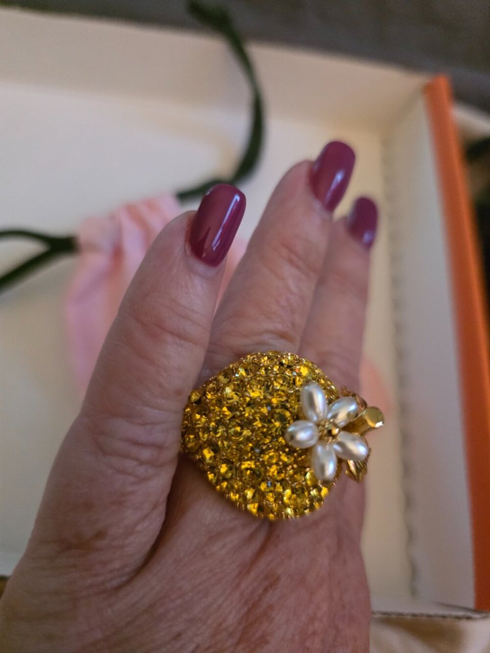 KATE SPADE LEMON 🍋 BLOSSOM STATEMENT RING - Picture 5 of 8